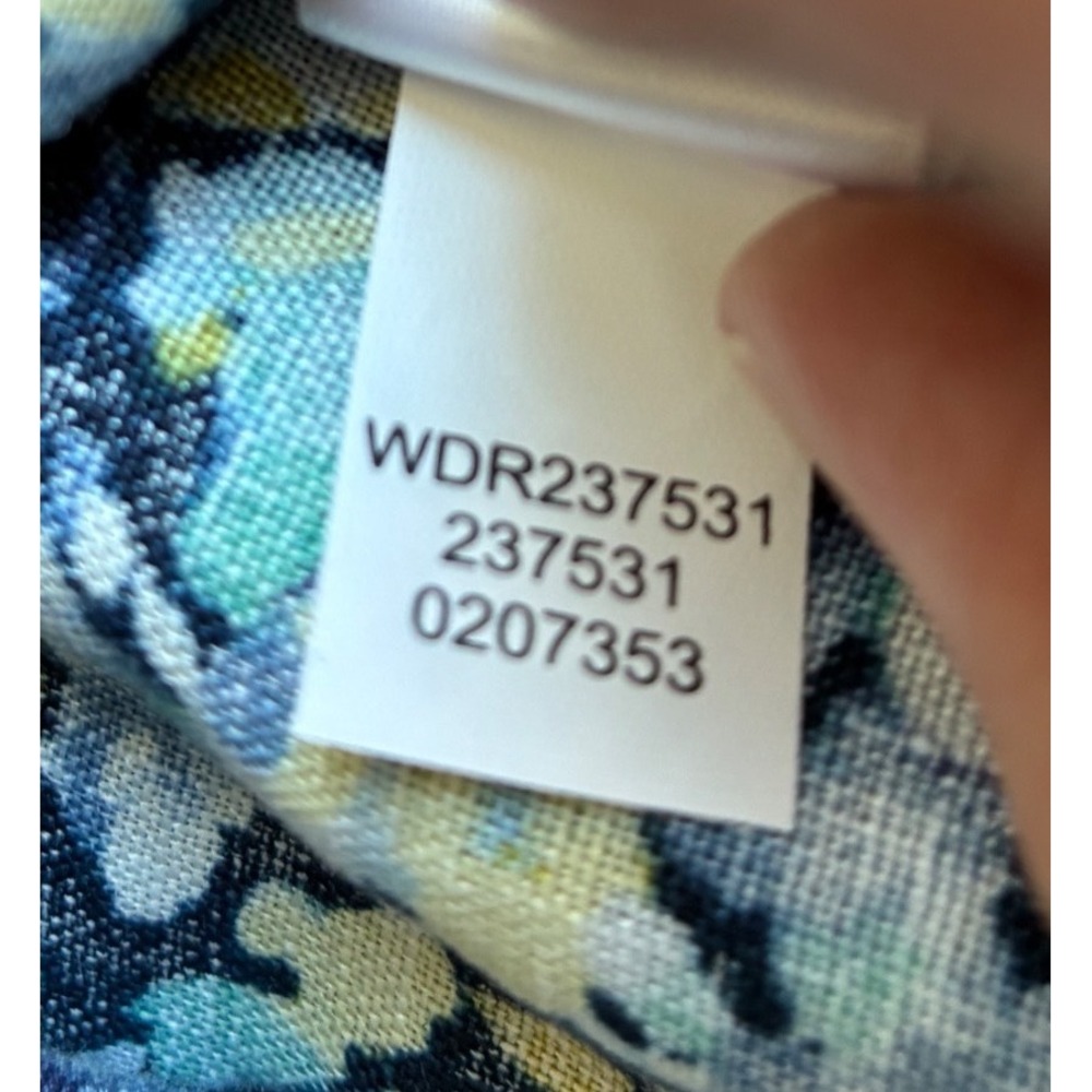 J. Jill Love Linen Blue Floral Shift Dress Short Sleeve Size L WDR237531 - Picture 7 of 9